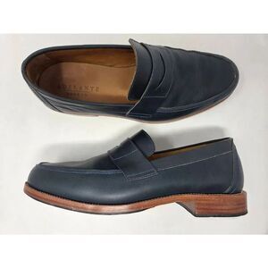 ADELANTE SHOE CO. LUCA PENNY LOAFERS BLUE LEATHER MENS SIZE 11 E WIDE